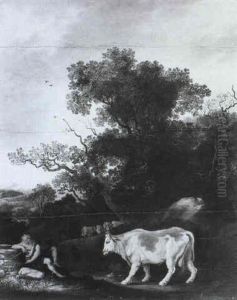 Paysage Avec Un Berger Endormi by Claes Cornelisz. Moeyaert