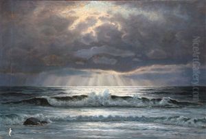 Efter En Regnfuld Dag Bryder Solen Igennem Skylaget by Ludvig Mogelgaard