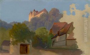 Schloss Scharfenberg Bei Meisen by Viktor Paul Mohn