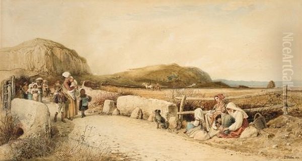 Country Folk On A Road In Italy - view 1