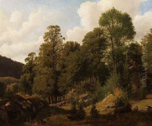 Sommerliche Waldlandschaft by Johan Mohr