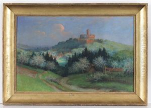 Blick Auf Konigstein Mit Der Burg Von Falkenstein Aus by Johann Georg Mohr
