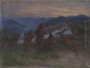 Die Sieben Zwerge An Schneewittchens Sarg Die Sieben Zwerge An Schneewittchens Sarg
