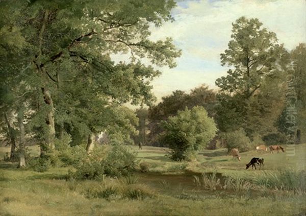 Idyllische Ansicht Des Gartens Von Schloss Dragsholm Im Sommer - view 1