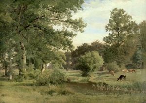 Idyllische Ansicht Des Gartens Von Schloss Dragsholm Im Sommer by Johann Georg Paul Mohr