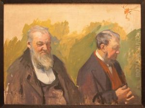 Bildnis Zweier Herren Nach Dem Kirchgang by Alfred Mohrbutter