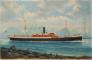 Portrait Of The German Steamer "sakkarah"