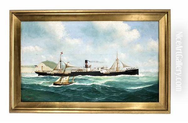 Kapitansbild Der "lichtenfels" Vor Dover - view 1