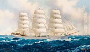 The "castleton" At Sea Commanded By Captain John Roberts