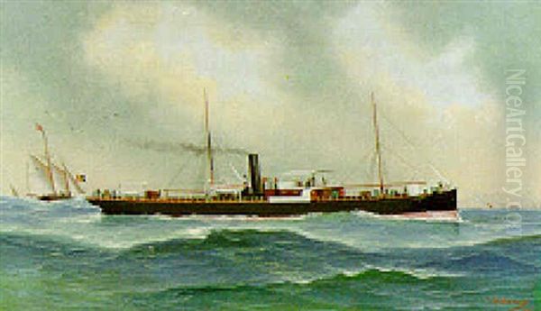 The Steamer "rhone" Off The Coast - view 1