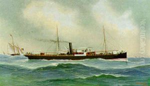The Steamer "rhone" Off The Coast