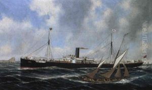 The S.s. Emma Passing Gibraltar En Route For Germany