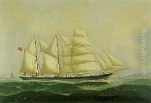 The Barquentine Yucatan Under Sail by John Henry Mohrmann
