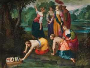 Moise Sauve Des Eaux by Nicolas Moillon
