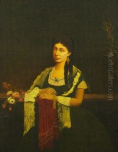 Portrait Of Catharine Emeline Levy by Theodore Sydney Moise