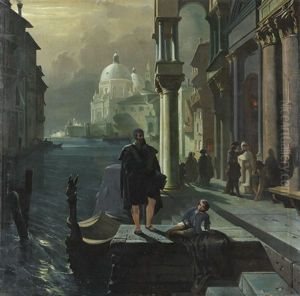 Nachtliche Szene In Venedig by Federico Moja
