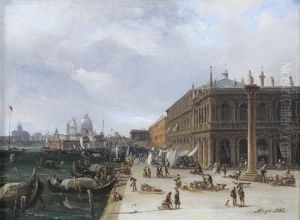 Vue Du Mole Avec La Piazzetta by Federico Moja