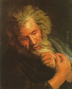 Head Of An Apostle by Pieter van Mol