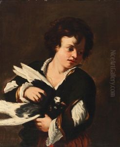 A Boy With A Dove by Pier Francesco Mola
