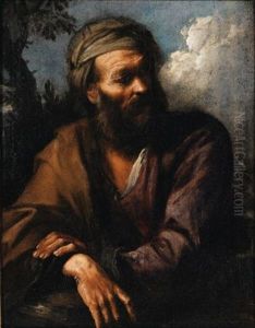 Portrait D'homme Au Turban by Pier Francesco Mola