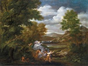 Landschaft Mit Der Fabel Von Alpheus Und Arethusa - Paesaggio Con La Favola Di Alfeo E Aretusa by Pier Francesco Mola