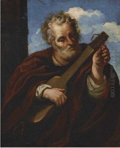 Vecchio Con Chitarra by Pier Francesco Mola