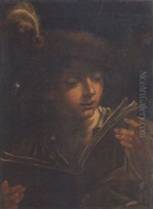 A Youth Holding An Open Book by Pier Francesco Mola