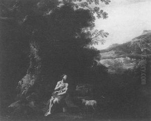 Saint John The Baptist In A Landscape by Pier Francesco Mola