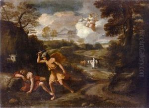 A Wooded Landscape With Mercury And Argus