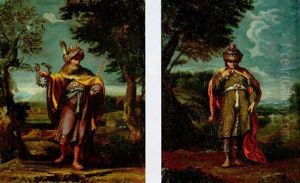 A Potentate In Oriental Dress With A Sceptre And A Laurel Wreath, In A Landscape