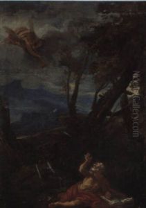 Die Vision Des Hl. Hieronymus by Pier Francesco Mola