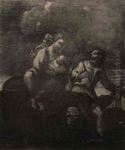 The Flight Into Egypt by Pier Francesco Mola