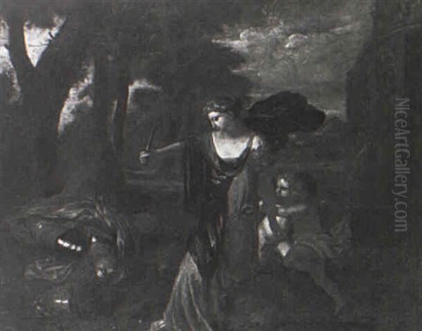 Erminia Prevented From Killing Tancred - view 1