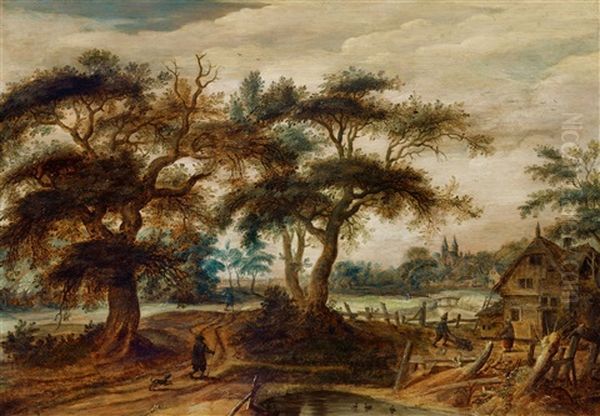 Wooded Landscape With A Cottage - view 1