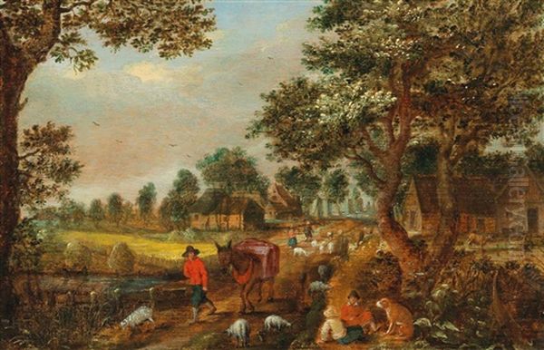 A Landscape With A Peasant And His Donkey - view 1