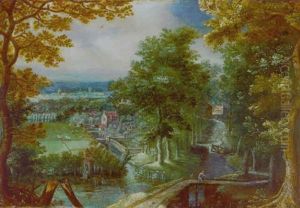Weite Landschaft Mit Dorfen Und Kanalen