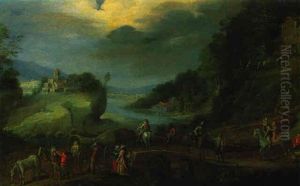 Flusslandschaft Mit Reitern by Mattheus Molanus