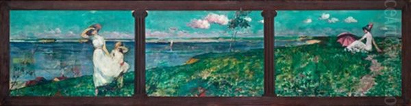 Summer Day By The Shore (triptych) - view 1
