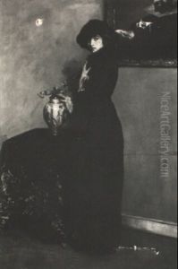 Portrait Of A Woman In Black by Maurice, Morris Molarsky