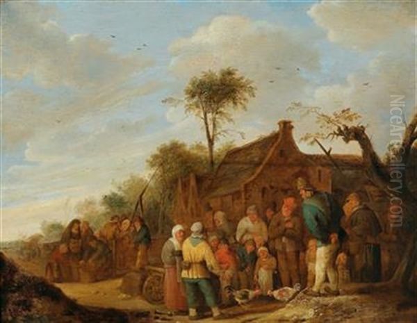 Peasants In Front Of A Farmhouse - view 1