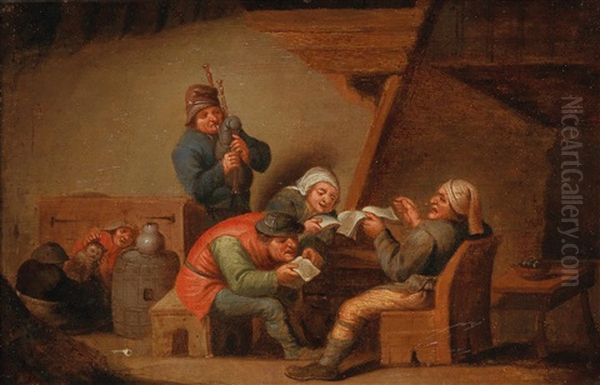 Card-playing Peasants - view 1
