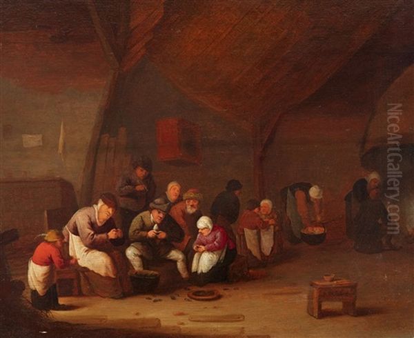 Peasants Eating Mussels - view 1