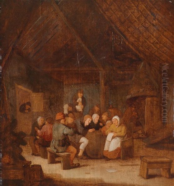 Wirtshausszene Mit Zahlreichen Personen - view 1