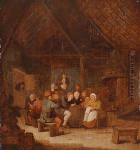 Wirtshausszene Mit Zahlreichen Personen by Bartholomeus Molenaer