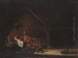 Scene D'auberge Animee De Personnages A La Fete by Bartholomeus Molenaer