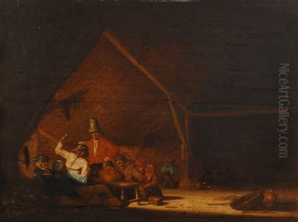 Scene D'auberge Avec Paysans Buvant - view 1