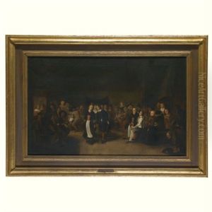 A Merry Company In An Interior by Bartholomeus Molenaer