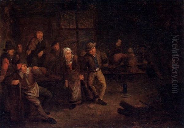Tanzende Und Zechende Bauern In Einem Wirtshaus - view 1