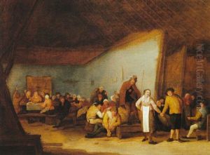 Scene D'interieur Avec Couple De Danseurs