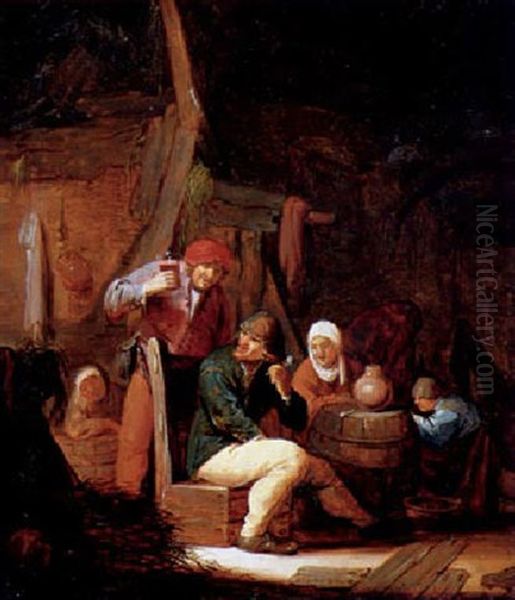 Bauernfamilie In Einer Scheune - view 1